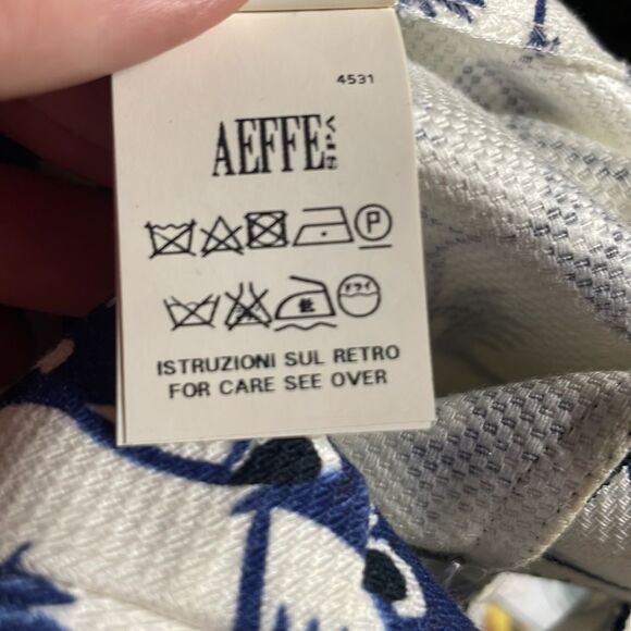 Philosophy di Alberta Ferretti White Blue Sleeveless Sheath Dress Size 6 US - Picture 6 of 6